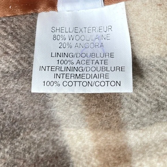 Wool/Angora Coat, Knit Collar, Dominic Bellissimo, Made in Canada, Size 6 - Picture 11 of 13